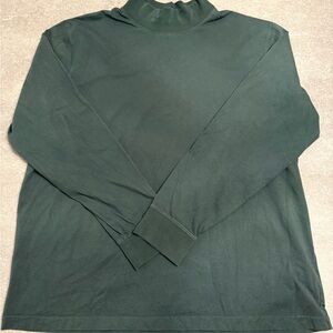 EUC Men’s L.L. Bean 100% cotton mock neck pullover - forest green (XL Reg)
